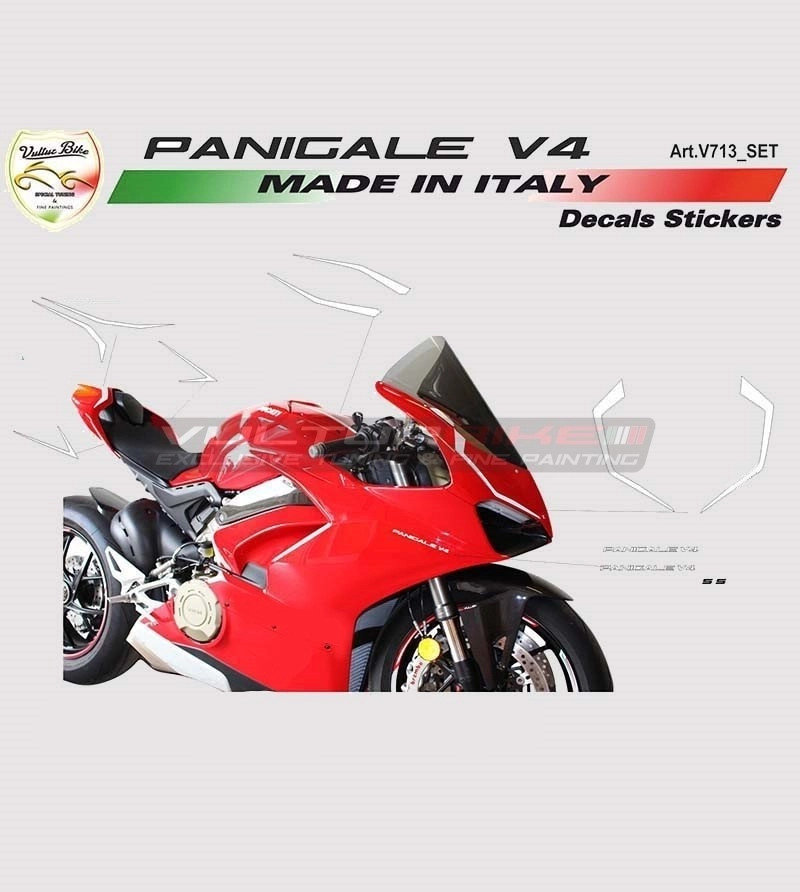 Kit autocollants carénage avant Panigale V4 adhésifs de protection moto