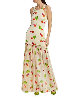 SWF Yellow Cherry Bomb Print Drop Waist Bodycon Fit & Flare Maxi Dress S New | eBay SWF Yellow Cherry Bomb Print Drop Waist Bodycon Fit & Flare Maxi Dress S New | eBay