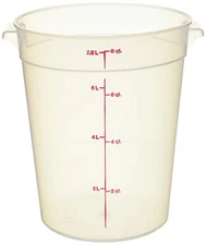 Cambro 8 qt Round Polypropylene Food Storage Container - Camwear®