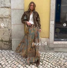 ZARA NEW WOMAN PAISLEY PRINTED MIDI SKIRT WITH BELT XS-XL 3897/074/330