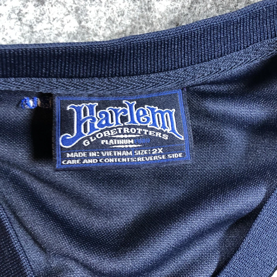 Camiseta deportiva vintage platino FUBU Harlem Globetrotters para hombre 2XL azul edición limitada Foto 2 de 4