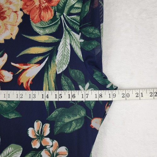 Maxi abito Tropical Hawaii floreale XL trasparente manica 3/4 resort crociera colorato - Foto 14 di 14