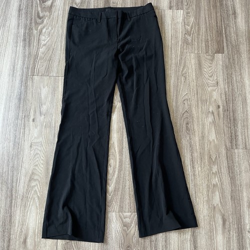 Star City Womens Pants 7 Long Junior Black Stretch Flare Slacks Trousers Office