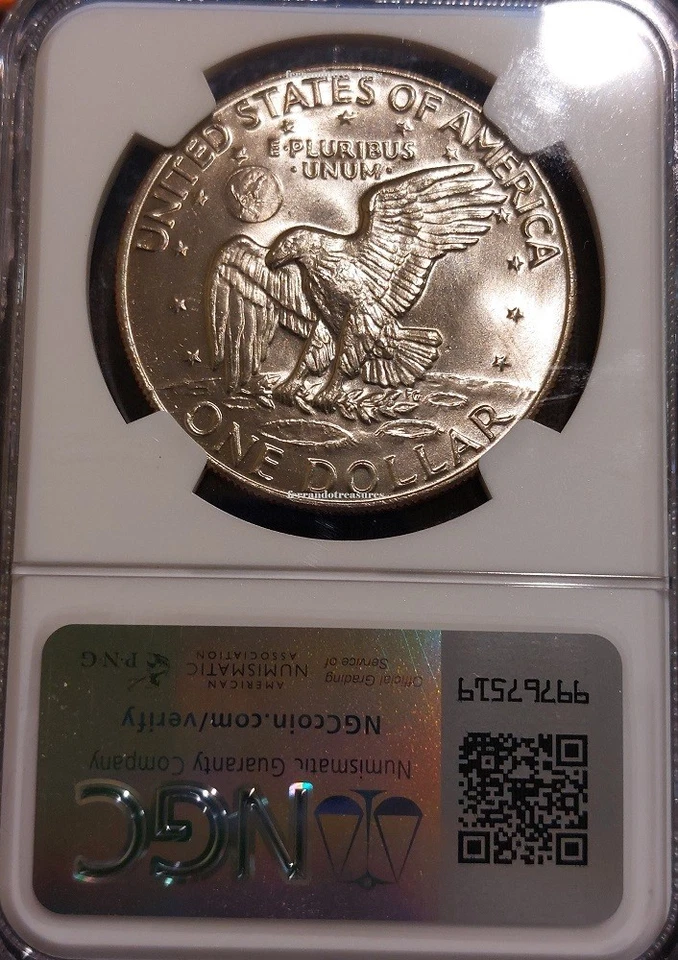 1974 D MS65 NGC Eisenhower Ike Dollar 6888062-021 - Image 2 of 2