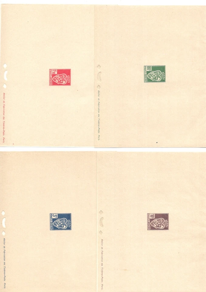 Timbres 4 épreuves de luxe: Algérie 1942 - 1945 : Alger. Etat neuf. - Photo 1/1