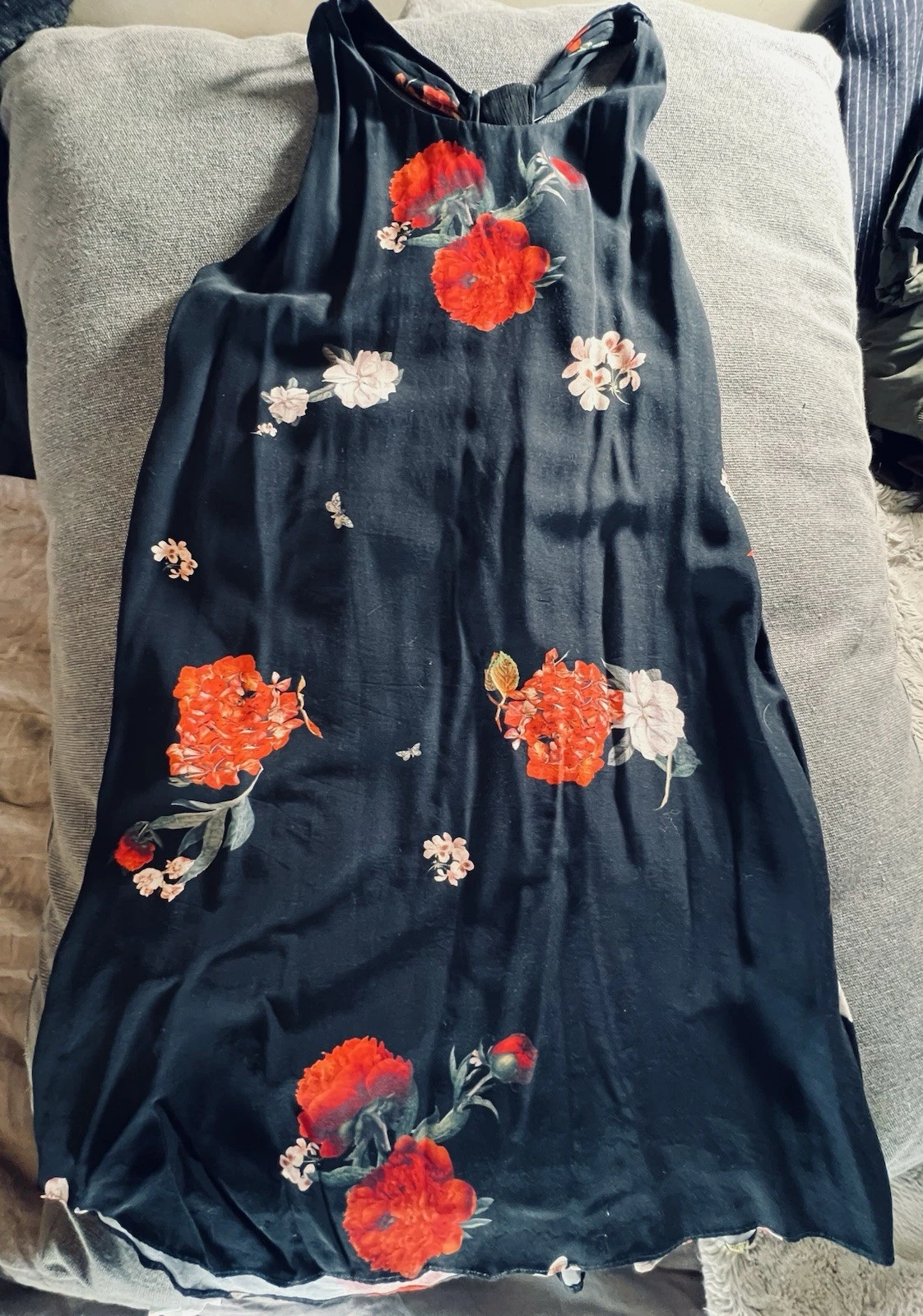 Alice + Olivia Sleeveless Racer Back Black Floral Lined L Summer Dress
Opens in a new window or tab