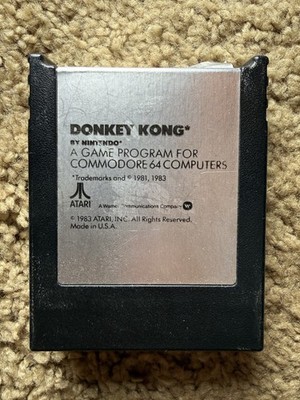 Donkey Kong Commodore 64 C64 Atari Nintendo Cartridge  Vintage 1983 NEEDS REPAIR