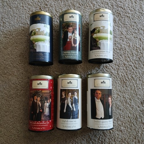 Downton Abbey Empty Tea Tins Set Lot Of 6 Highclere Castle England