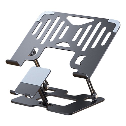 Foldable Laptop Stand Height Adjustable Ventilated Design Phone Mount Holder - Afbeelding 5 van 10