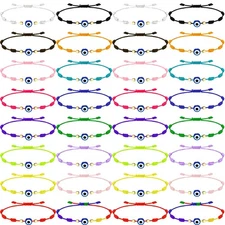 32 Pieces Evil Eye Bracelets Adjustable Evil Eye String Knot Bracelet Good Luck