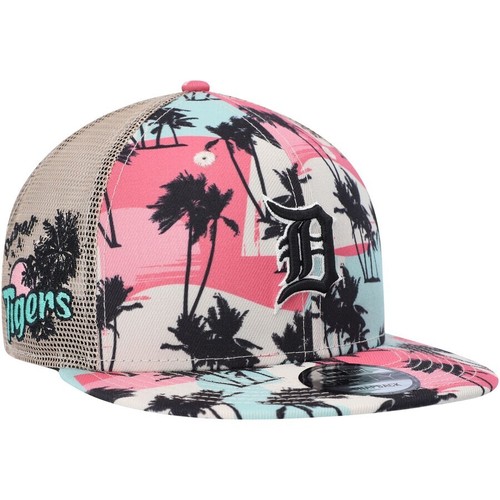 Detroit Tigers New Era Retro Beachin' Trucker 9FIFTY Snapback Hat Cap Men's MLB