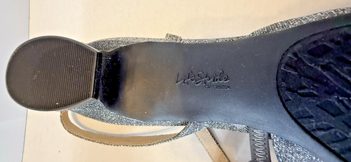 Life Stride Woman 10M Minimalist Pewter Silver Shimmer Kitten Heel Pointed Toe - Picture 9 of 9