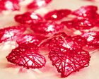 20 RED Love Heart Cane Rattan Light Wedding Romantic Decor Hanging BATTERY PWR