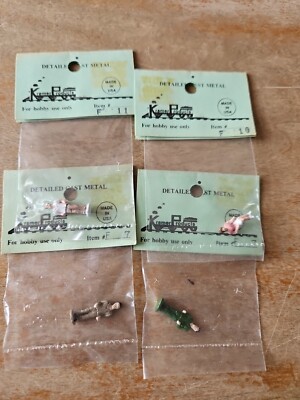4 HO Scale Kramer Products Die Cast Metal Figures People NEW