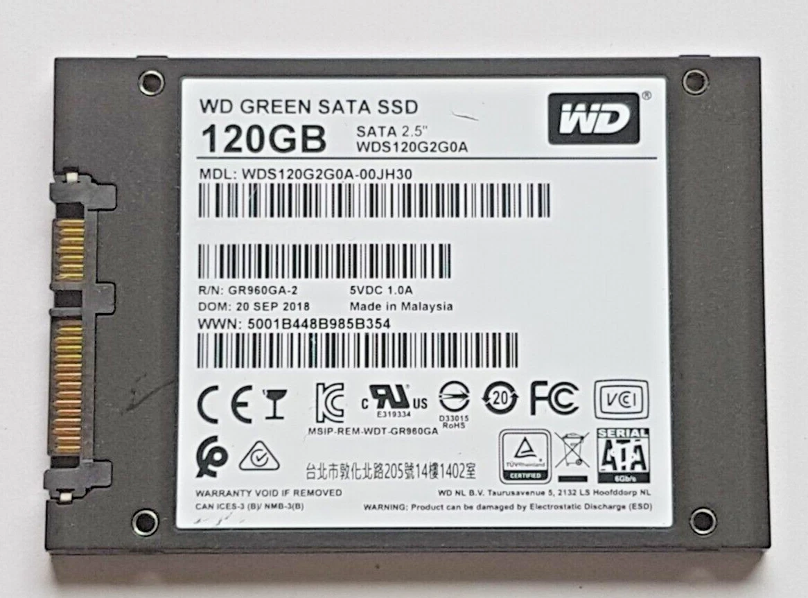 Western Digital 120 GB Storage Capacity Solid State Drives for