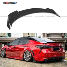 Rear Bumper Trunk Spoiler Lip Carbon fiber For Toyota Camry SE XSE 2018-2024