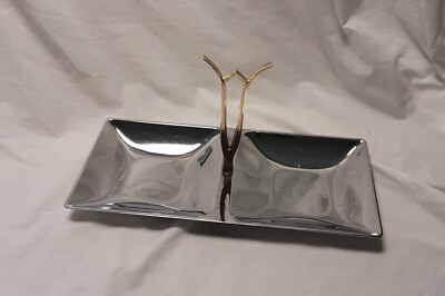 MCM Vtg 2 compartment serving tray 1960's Kromex
