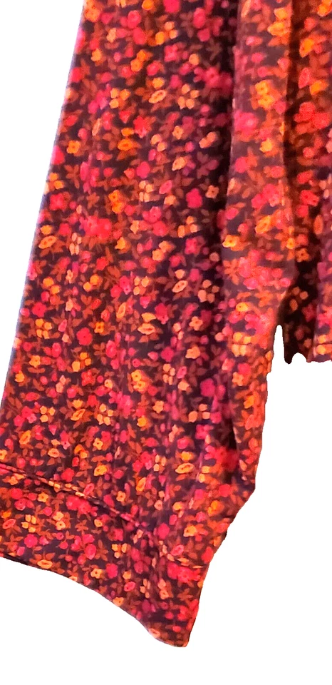 Juego de Pijama 'ISAAC MIZRAHI LIVE'_Realmente Suave 'Piel de Melocotón' Coral/Rojo/Marrón Estampado 4X Foto 3 de 4