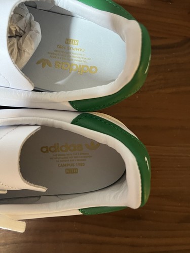 Zapatillas Kith Classics Adidas Originales Campus Años 80 Blanco/Verde Retro OG Talla 11 - Imagen 8 de 12