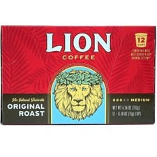 Lion Coffee Original Flavor for Keurig K-cup Machines 12 Cups/box
