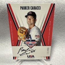 Parker Caracci 2019 Panini USA Stars & Stripes Certified Autograph 136/499