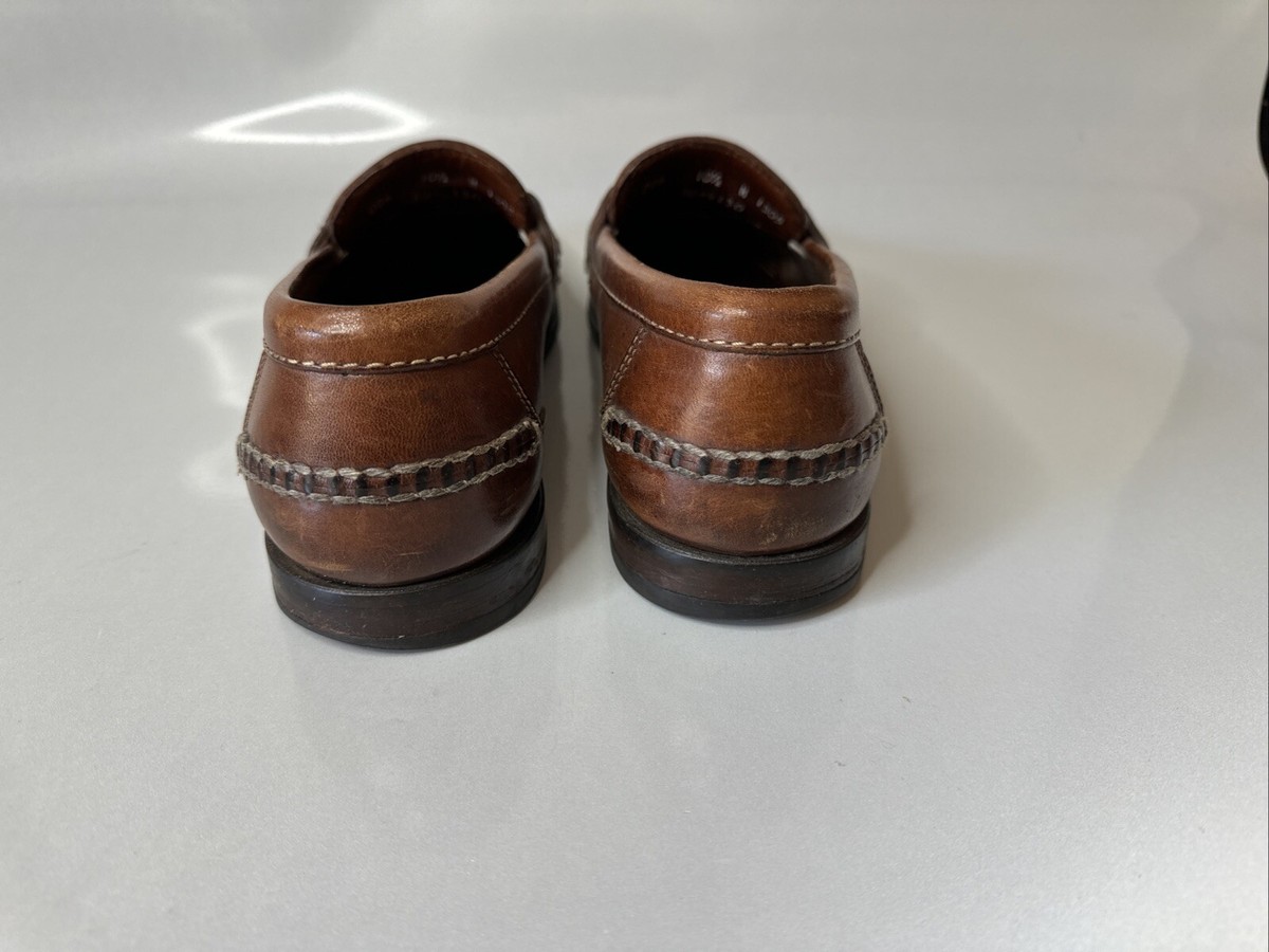 Johnston & Murphy Passport Leather Weave Penny Loafers Mens Brown Size 12 N Men main image 2