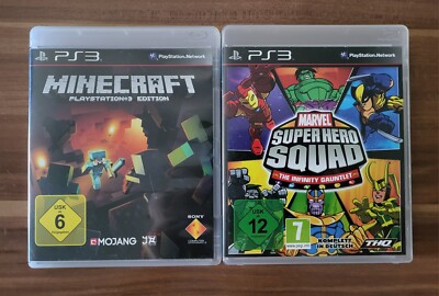 PS3   Minecraft & Marvel Super Heroes Squad ( Zustand Sehr Gut)