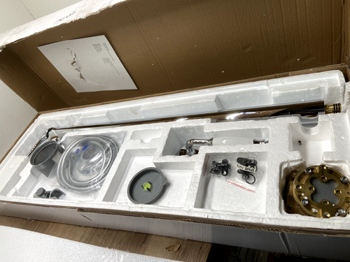 Signature Hardware 454474 Freestanding Bathtub Filler Faucet Hand Shower ,Chrome - Picture 2 of 3