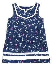 Girls Nautica Navy Anchors Cruise Sailor Party Dress 18 mos Portrait