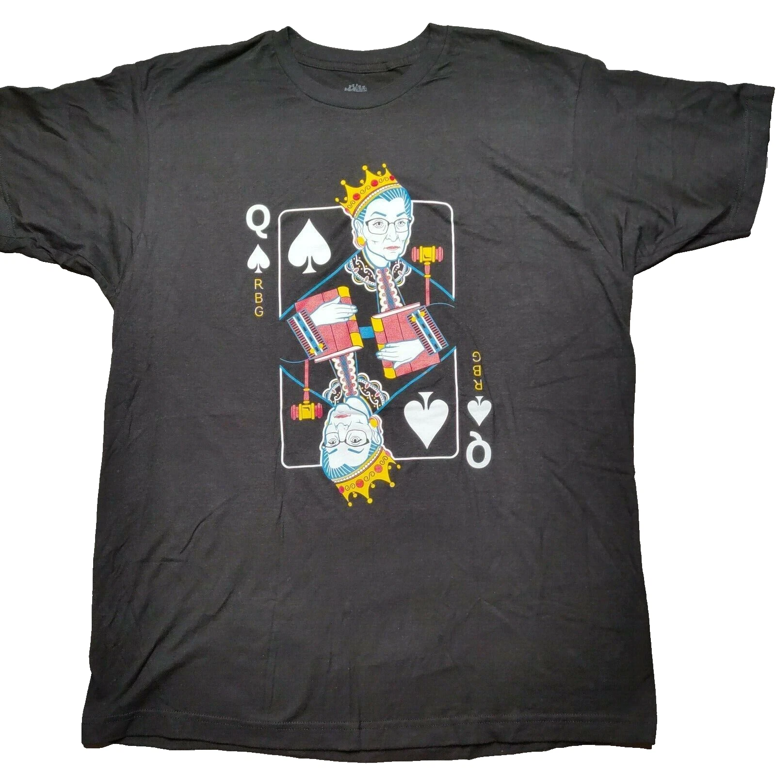 T shirt homme Ruth Bader Ginsburg Queen Of Spades RBG Cour suprême juge XL NEUF
