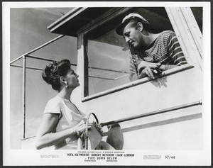 Rita-Hayworth-Robert-Mitchum-Original-1950-Promo-Photo-Fire-Down-Below