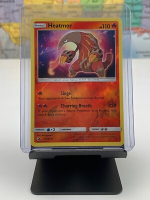 SHIPS SAME DAY Pokemon Card NM Heatmor 10/70 Rev Holo Basic Fire Type 2018 CCG