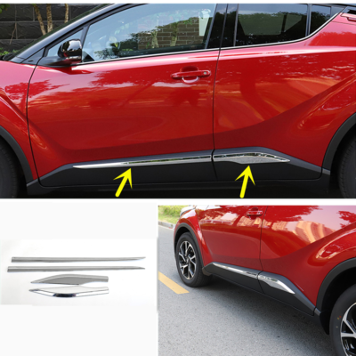 FIT FOR 2018-2020 2021 Toyota CHR C-HR ABS CHROME SIDE DOOR