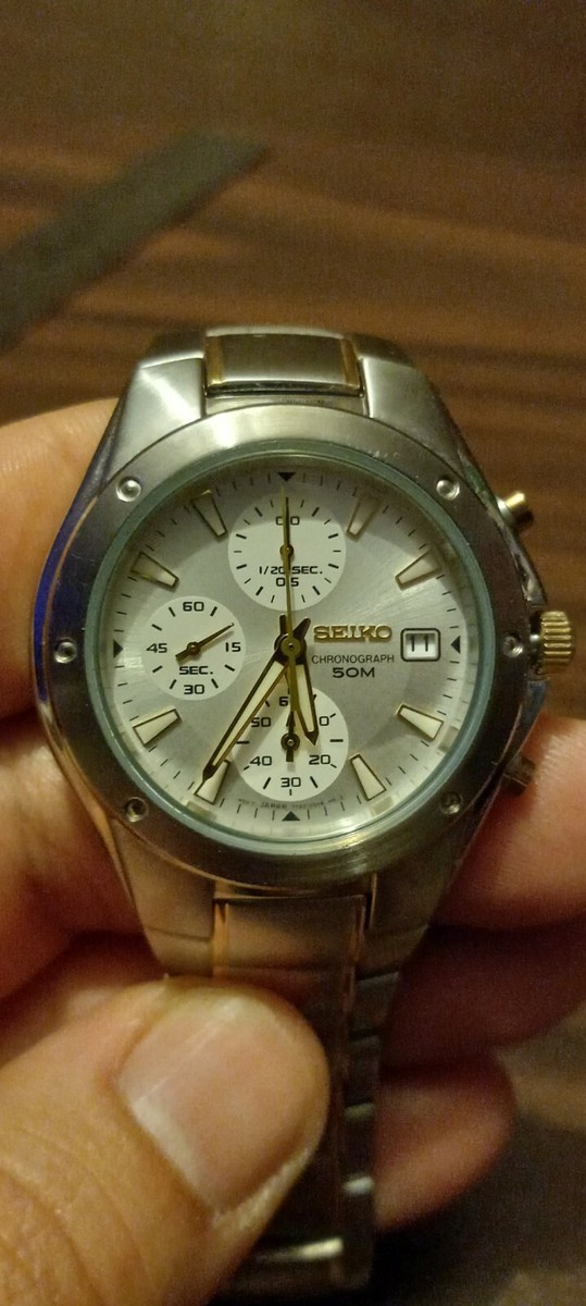 SEIKO- CHRONOGRAPH 50M- STAINLESS STEEL- JAPAN- MENS WATCH SEIKO- CHRONOGRAPH 50M- STAINLESS STEEL- JAPAN- MENS WATCH