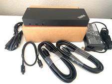 Lenovo ThinkPad Thunderbolt 3 Docking Station 40AC w/ AC, HDMI DP Cables