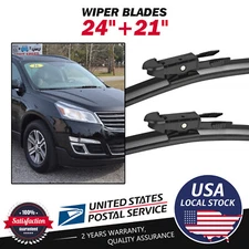 24"&21" Pair Bracketless Windshield Wiper Blades For Buick Enclave 2012-2017