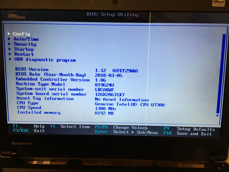 Lenovo ThinkPad Edge 13" Intel Core 2 Duo SU7300 BOOTS TO BIOS, NO RAM/HDD -EQ - Image 2 of 4