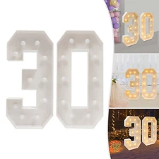 30th Birthday Party Decoration, Light Up Numbers for Birthd, 30 Light Up Numbers