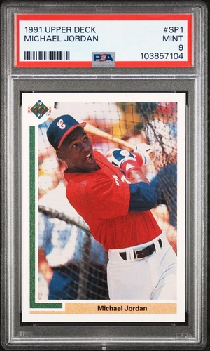 MICHAEL JORDAN 1991 UPPER DECK #SP1 BULLS HOF WHITE SOX BASEBALL CARD PSA 9 MINT