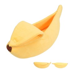 Banana Shaped Cat Bed Funny Soft Cozy Cat Cave Bed Warm Pet Bed For Dogs