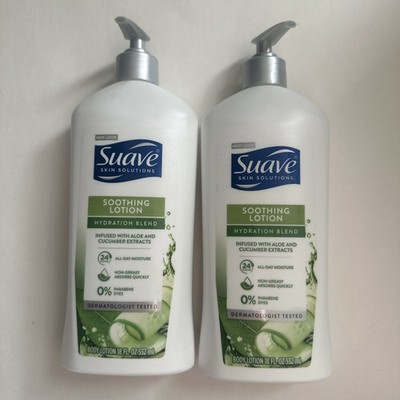 (2) Suave Skin Solutions Aloe Vera Soothing Body Lotion Hydration Blend 18 Fl Oz