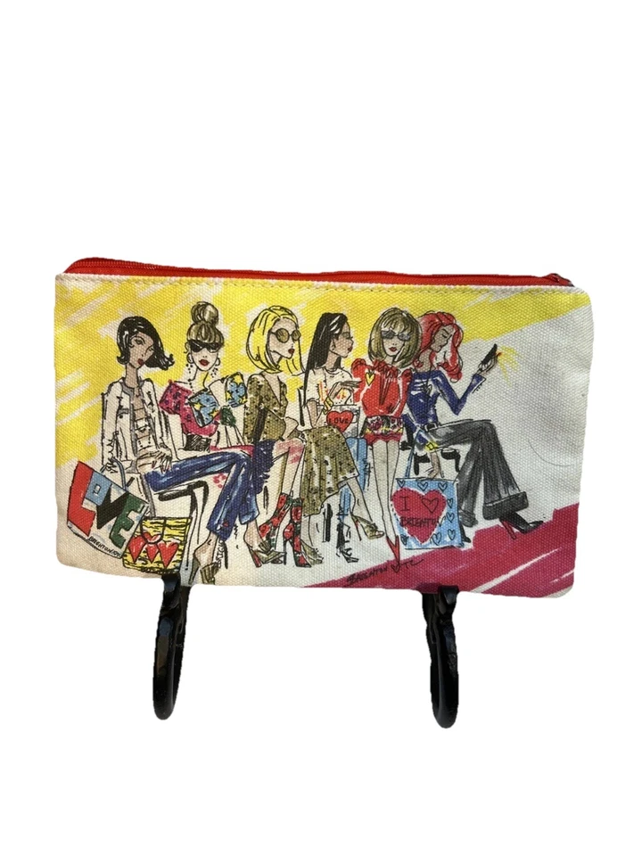 2 bolsas cosméticas de lona com zíper coração vermelho com estampa BRIGHTON 2018 e 2020 # F - Imagem 2 de 4