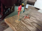 htf 1950s Marx Pet Shop PARROT w Stand figures dollhouse animals playset