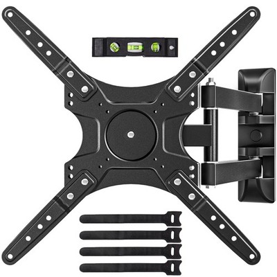 Full Motion TV Wall Mount Swivel Tilt Corner Bracket Fits 2655 Inch 400x400mm