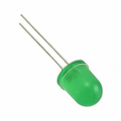LED GREEN DIFFUSED 10MM T/H