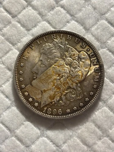 Morgan Silver Dollar 1896 Philadelphia Circulated $1 Coin KM#110 0.9 Fineness