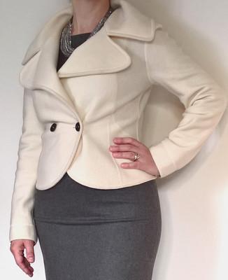 MARC CAIN MARCCAIN blazer size M/L boiled wool (worn once in excellent cond)