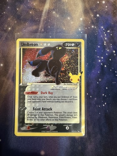 Pokémon TCG Umbreon Gold Star 17/17 Celebrations Classic Collection Holo