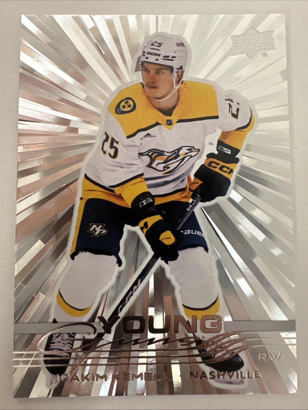2025-26 Upper Deck Young Guns Joakim Kemell #237 Silver Outburst Predators