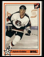 1990-91 7th Inning Sketch WHL #26 Kalvin Knibbs Medicine Hat Tigers